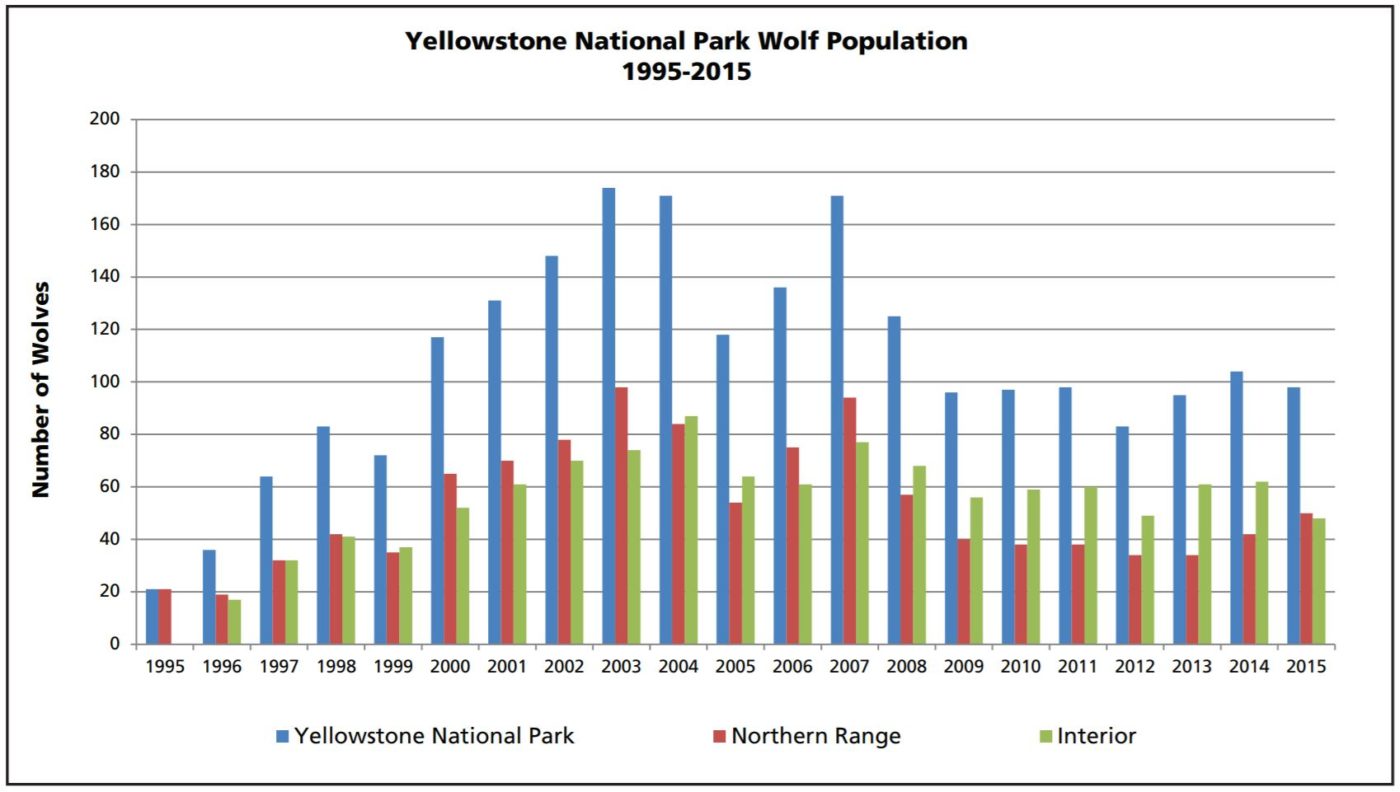 Red Wolf Population Graph Showing